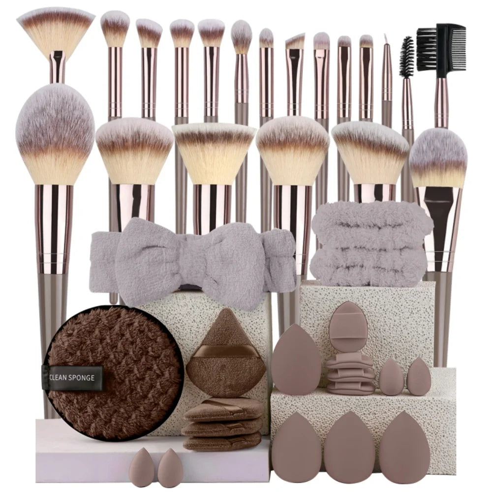 20Pcs Premium Makeup Brushes Set Soft Fluffy Beauty Cosmetic Foundation Makeup Brush Eyeshadow Blush Kabuki Make Up Tools