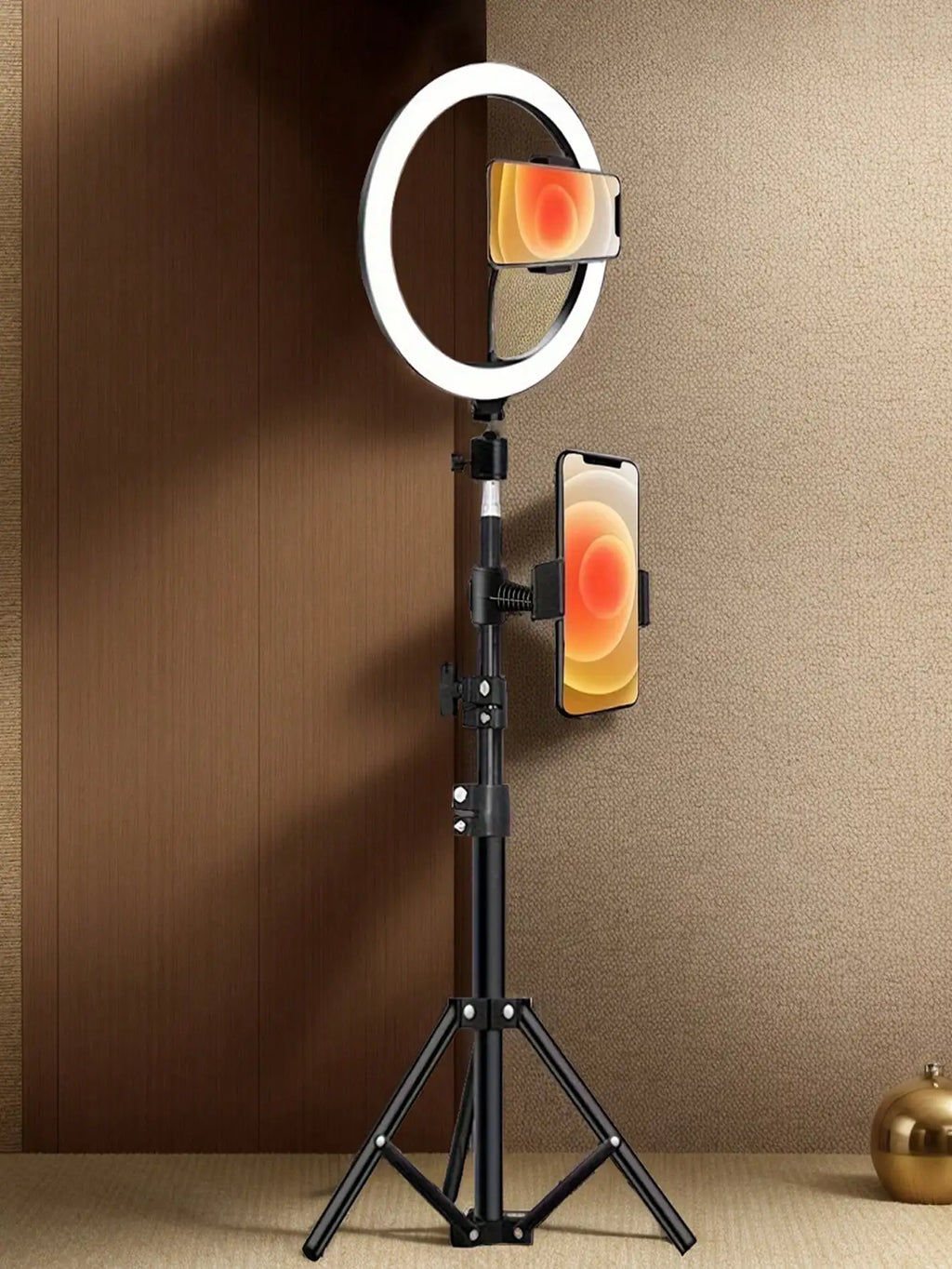 110cm tripod stand+O-clip, equipped with 10 inch live streaming ring fill light and selfie live streaming artifact