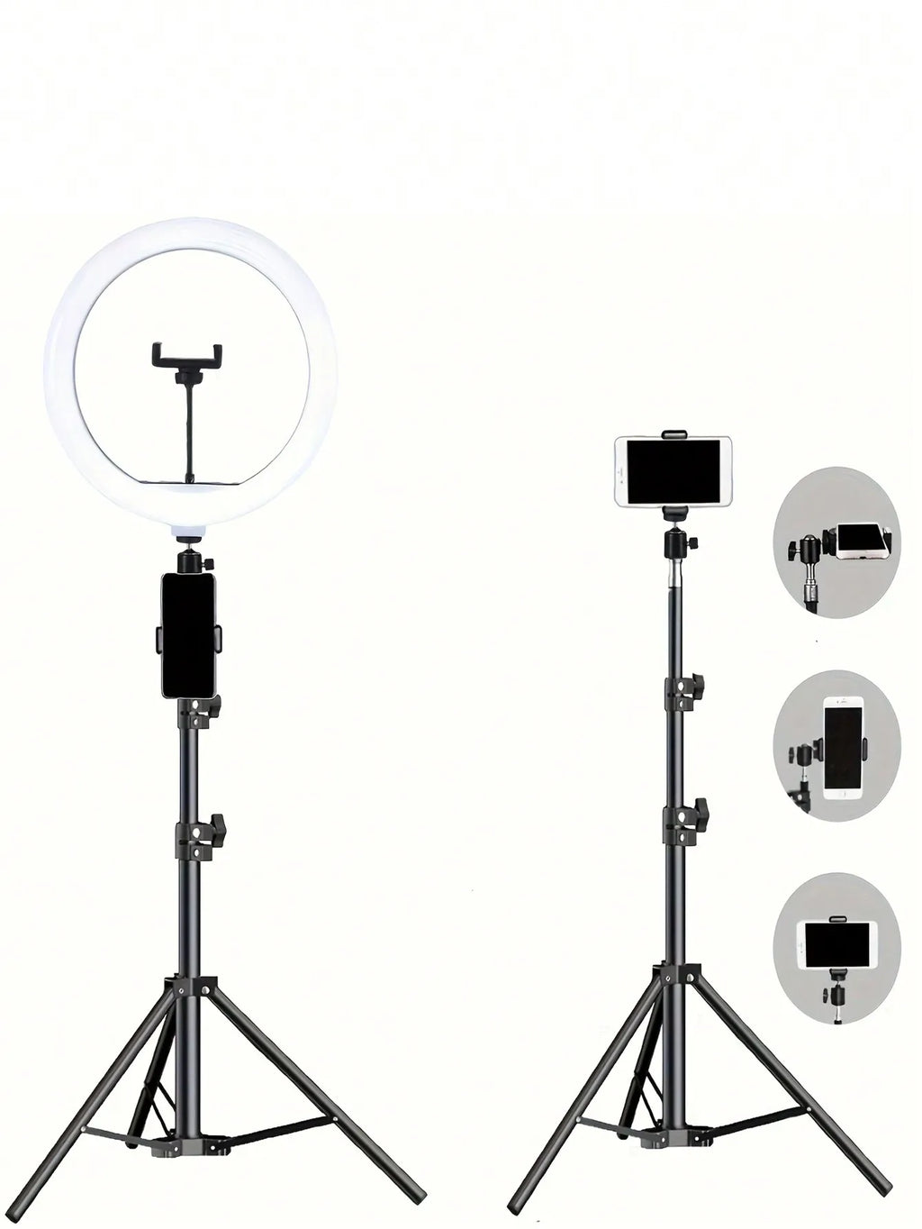 110cm tripod stand+O-clip, equipped with 10 inch live streaming ring fill light and selfie live streaming artifact